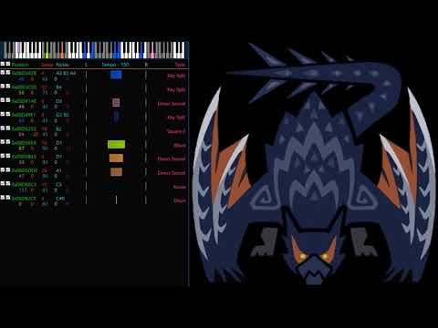 [Pokémon GBA Soundfont] MHWI - 闇に走る赤い残光/ナルガクルガ: World version Nargacuga Battle Theme