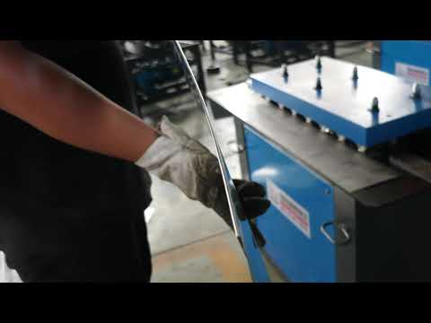 Preda Machine edge hemming machine under testing before delivery to customers