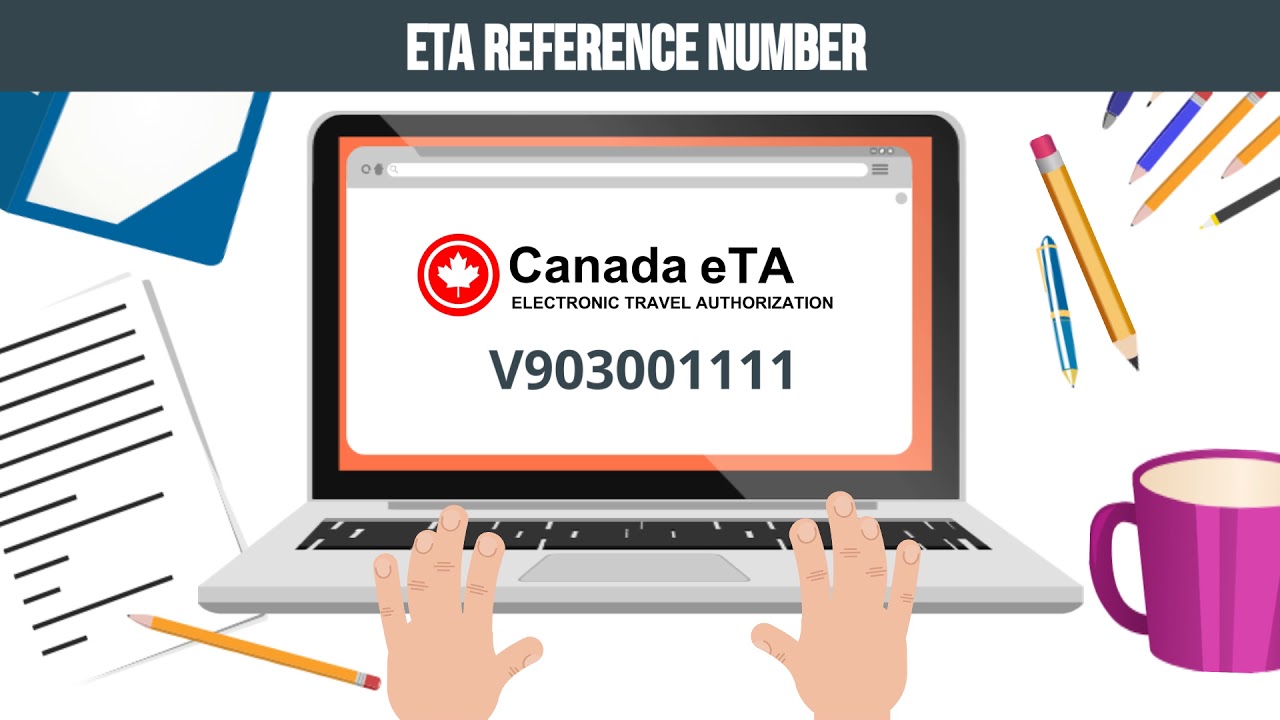 What is the difference between an eTA reference and application number?