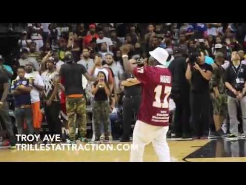 Troy Ave Performance at EBC Celebrity Basketball Game at Barclays Center