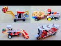 4 Amazing DIY Toys Ideas Mini Tractor Trolley Matchbox JCB Crain Matchbox Loader Road Rolle