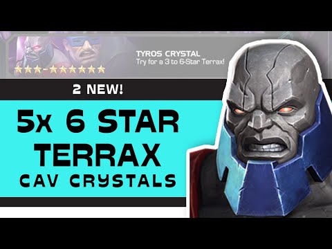5x 6 Star Terrax Tyros Cav Crystals - 2 NEW! | Marvel Contest of Champions