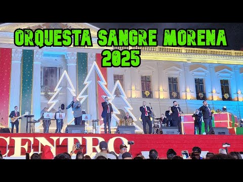 Orquesta Sangre Morena en el centro historico de San Salvador.|Villa navideña 2025 SV