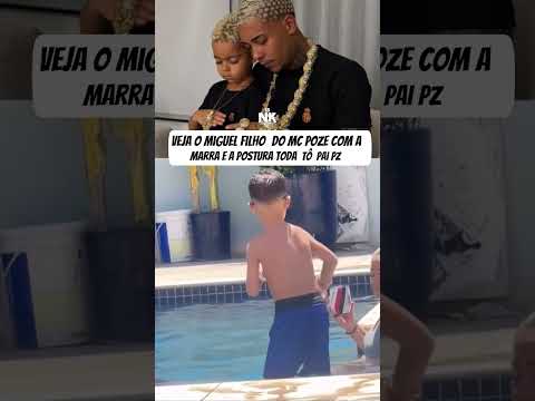 Veja o Miguel filho do MC Poze com a marra e postura toda do pz 😂🤣 Tal pai tão filho