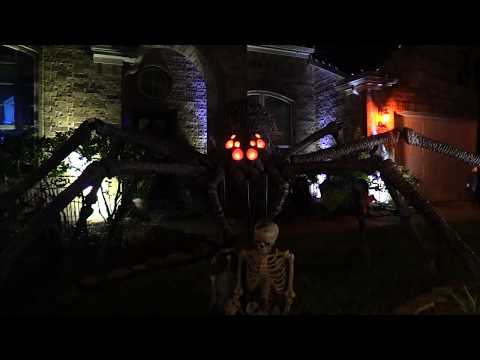 Hambleton Halloween Light Show 2019 Boris the Spider
