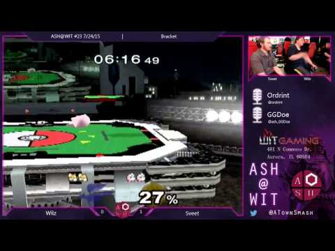Wilz (Marth, Fox) vs. Sveet (Jiggs) - Melee Bracket ASH@WIT #23 7/24/15