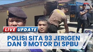 Polisi Menyita 93 Jeriken dan 9 Motor Diduga Menimbun BBM di SPBU Campalagian, Warga Kehabisan Stok