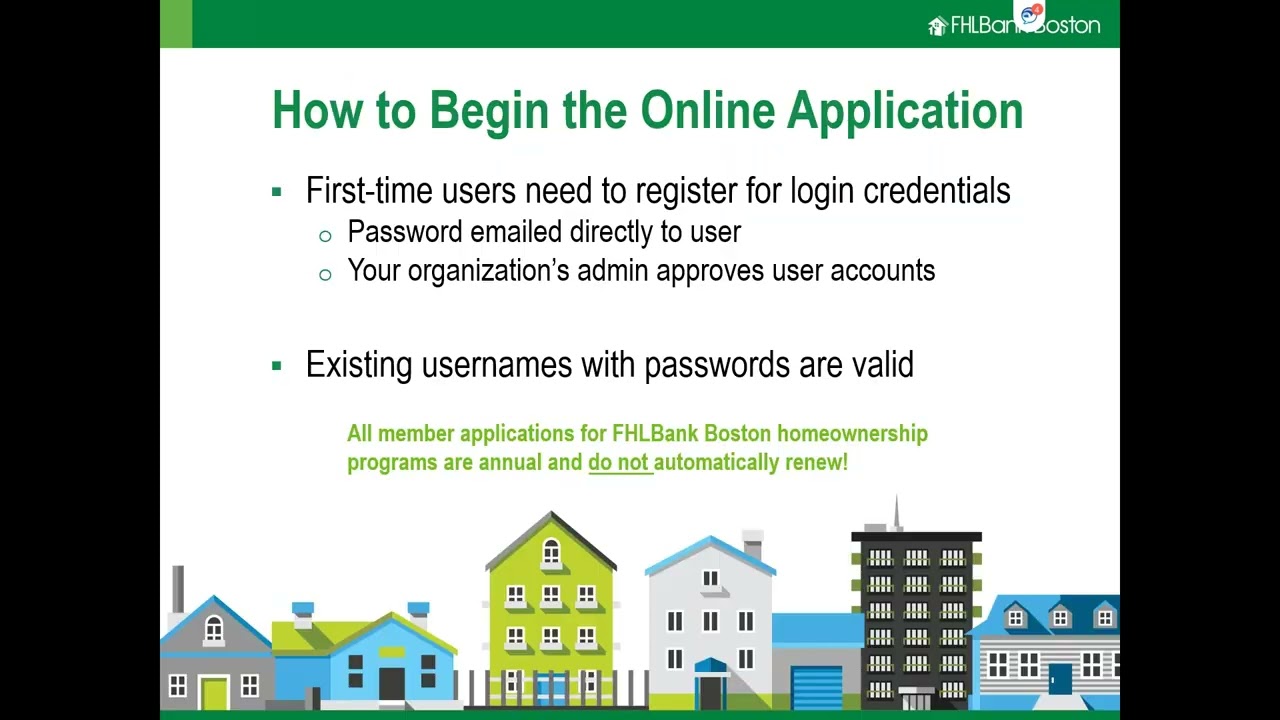 2026 Homeownership Assistance Programs Training:  Submitting Member Application