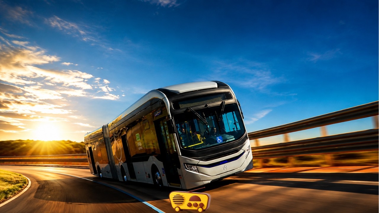 Novo ônibus articulado 100% elétrico será apresentado pela Mercedes-Benz na LAT.BUS 2026