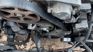 Audi B6 A4 1.8t timing belt, water pump, and thermostat service