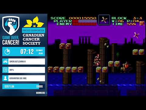Game Over, Cancer! 2021 [F] - Super Castlevania IV (Any%) [KenshinTrek] 34:40