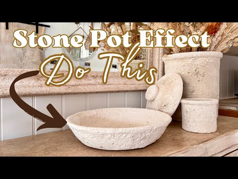 DIY Faux Stone Effect ~ Thrift Store Makeovers