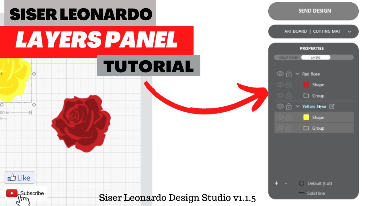 Siser Leonardo Design Studio Layers Panel