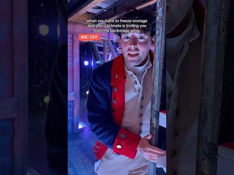 when you’re in a freeze onstage and your castmate trolls you 🤡 #hamilton #pov #theatre #broadway