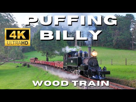 Puffing Billy Railway's Wood Train! 4K 8A 12/11/2025
