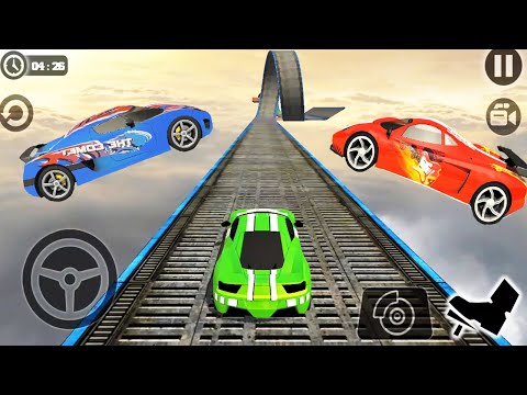 Impossible Car Tracks 3D: Blue, Green & Red Cars Driving Stunts Levels 12, 13, 14 - Android Gameplay