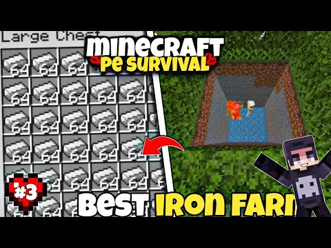 Insane Iron Farm Build in Minecraft PE 🔥 Hindi