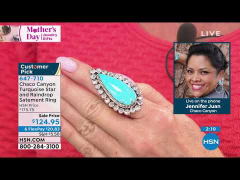 Chaco Canyon Turquoise Star and Raindrop Statement Ring