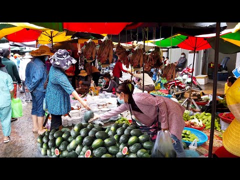 Cambodian Wet Market After Raining - Tour Around Phnom Penh Market Food