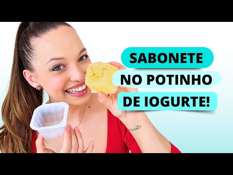 Como fazer SABONETE DE CALÊNDULA no potinho de IOGURTE