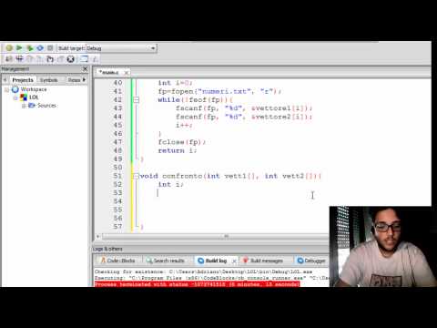 C 19 Esercizio su due vettori di interi confronto tra elementi e scambio