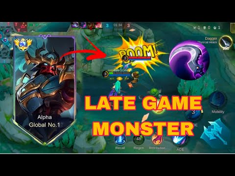32 Kills 😱+ MANIAC!! Alpha Full Red Build (WTF LIFESTEAL) - Build Top 1 Global Alpha MLBB