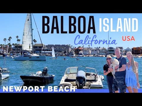 Balboa Island 🌴 Newport Beach California 😎 Walking Path - Ferry Ride - Frozen Bananas