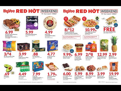 Hy-Vee Red Hot Mega 3-Day Weekend Sale Ad Flyer 06.02.2023-06.04.2023 Stock-up Prepping Food