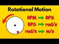 Rotational Motion Converting RPM RPS Rad S M S