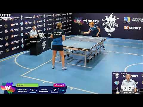 Pesotskaia Margarita : Budnik Roksolana. League of Best Table Tennis 5 16:00 03.10.2020