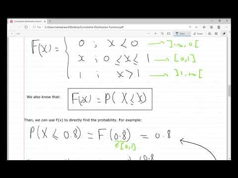 Cumulative Distribution Function
