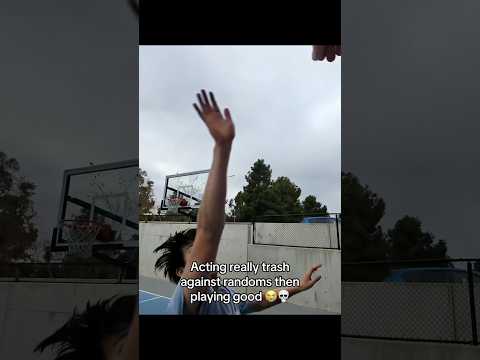 Acting really trash against randoms then playing good  #shorts #basketball #sports #viral #hoops