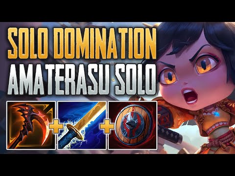 DOMINATING WITH AMA! Amaterasu Solo Gameplay (SMITE Conquest)