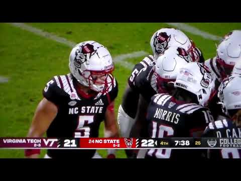 North Carolina State RB Thayer Thomas 18 yard TD run after catching pass from QB MJ Morris