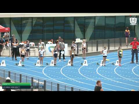 U10 Girls 100m Heat 7: 2021 State Combined Events Championships // LAVicTV