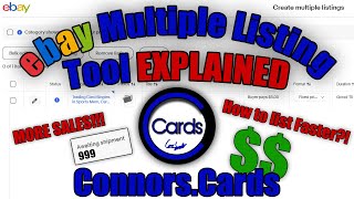 HOW TO LIST SPORTS CARDS FAST ON EBAY?! EBAYS MULTIPLE LISTING TOOL EXPLAINED