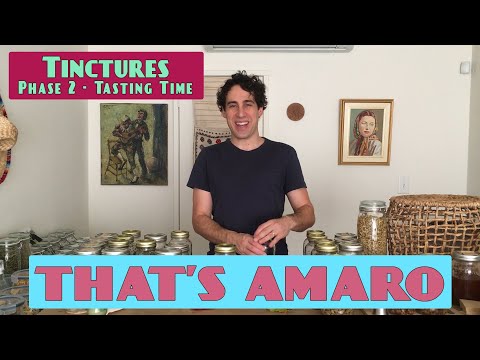 AMARO TINCTURES: Phase 2 - Tasting Time (Gentian Root, Lemon Verbena, Dandelion)