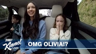Olivia Rodrigo Surprises Jimmy Kimmel’s Kids on 