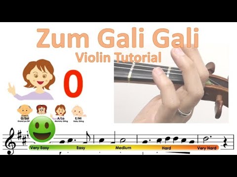 Zum Gali Gali Sheet music and easy violin tutorial