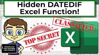 Using the Top Secret DATEDIF Function in Excel