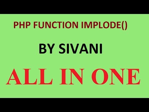 Php Function Implode By Sivani