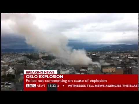 Oslo Bomb explosion July 22 2011 Bomb attack Oslo Norway 22 07 2011