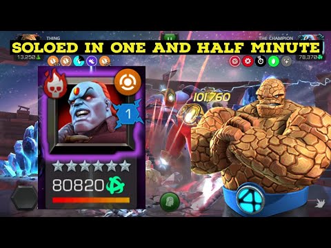 ACT 6.2.6 CHAMPION BOSS SOLO WITH THING IN ONE AND HALF MIN | MARVEL CONTEST OF CHAMPIONS |