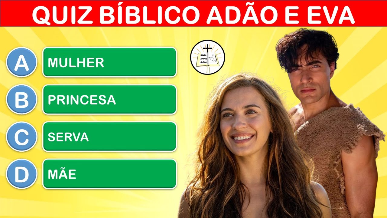 20 PERGUNTAS BÍBLICAS SOBRE ADÃO E EVA - QUIZ BÍBLICO