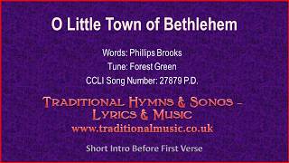O Little Town Of Bethlehem(Forest Green-Violin) - Christmas Lyrics &amp; Music
