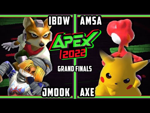 Apex 2022 GRAND FINALS - iBDW & Jmook Vs. aMSa & Axe - SSBM Melee Tournament