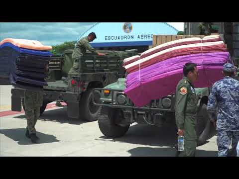 Entrega de víveres a Presidenta Municipal Reforma de Pineda, Oaxaca