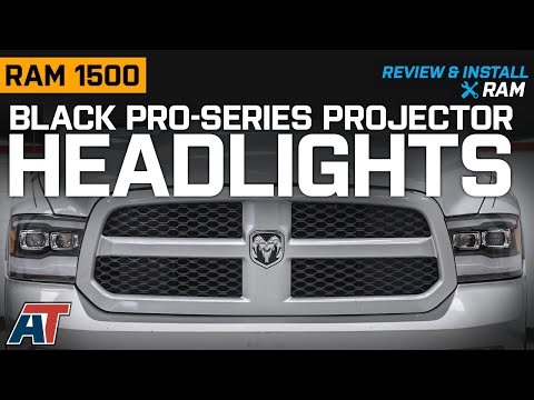 2009-2018 RAM 1500 PRO-Series Projector Headlights; Black Review & Install