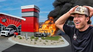 Vehicle Fire at the Car Wash!
