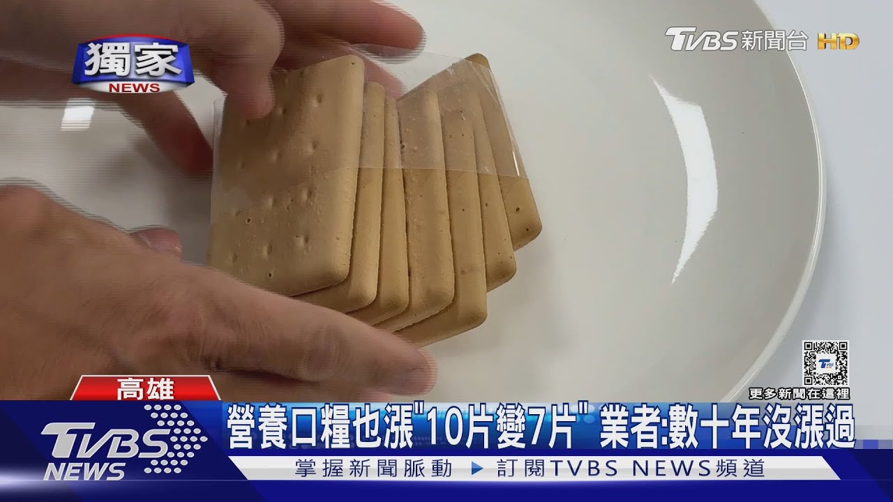 營養口糧也漲價!一包10片變7片 業者嘆:數十年沒漲過